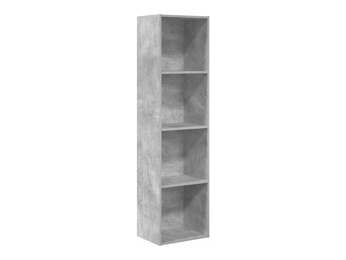 Estantería de madera de ingeniería gris hormigón 40x30x152 cm