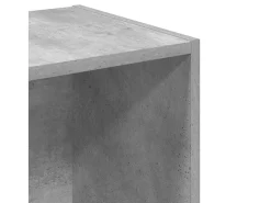 Estantería de madera de ingeniería gris hormigón 40x30x152 cm