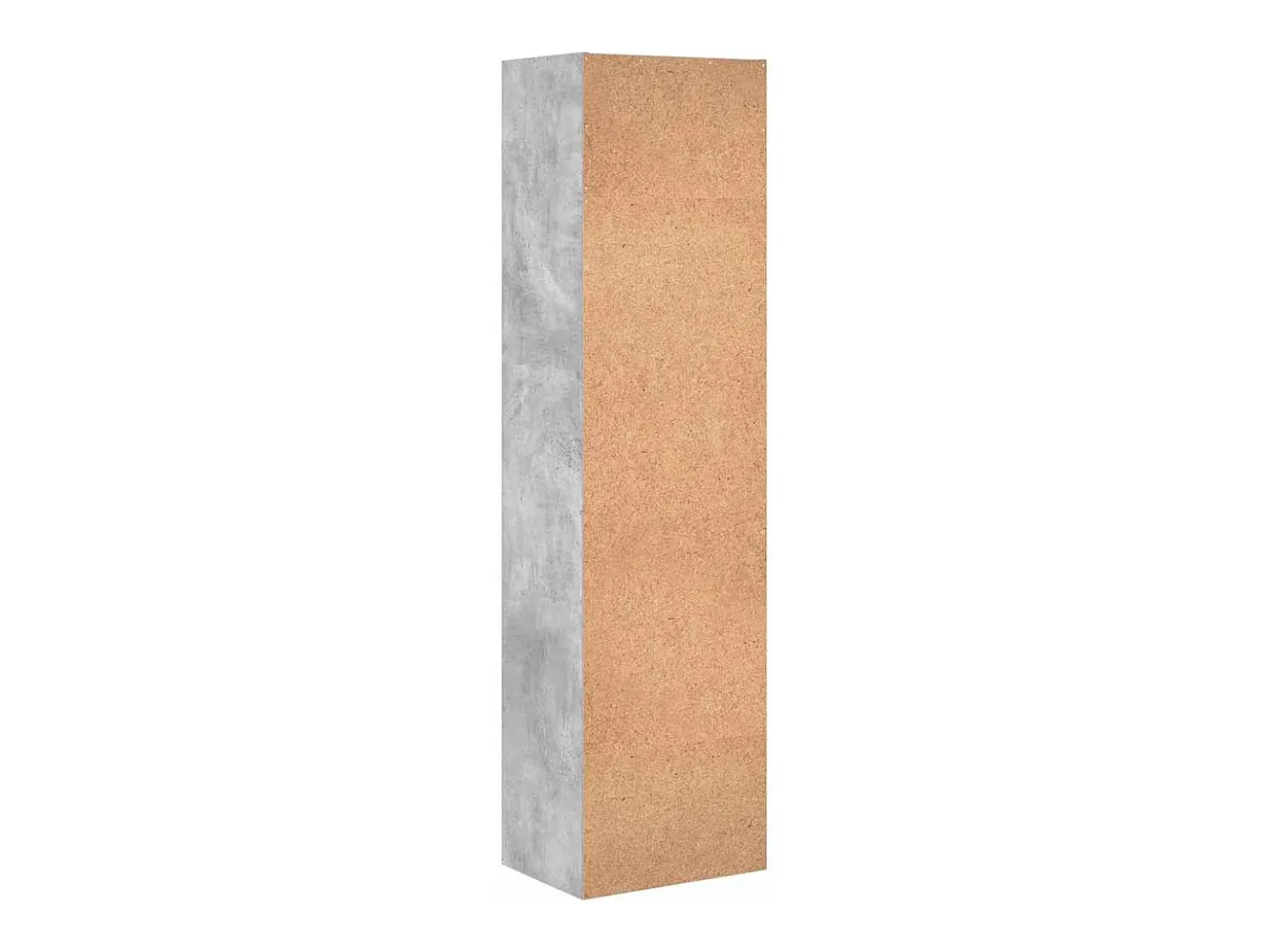 Estantería de madera de ingeniería gris hormigón 40x30x152 cm