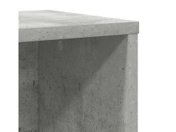 Estantería de madera de ingeniería gris hormigón 60x24x76,5 cm