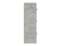 Estantería de madera de ingeniería gris hormigón 60x24x76,5 cm
