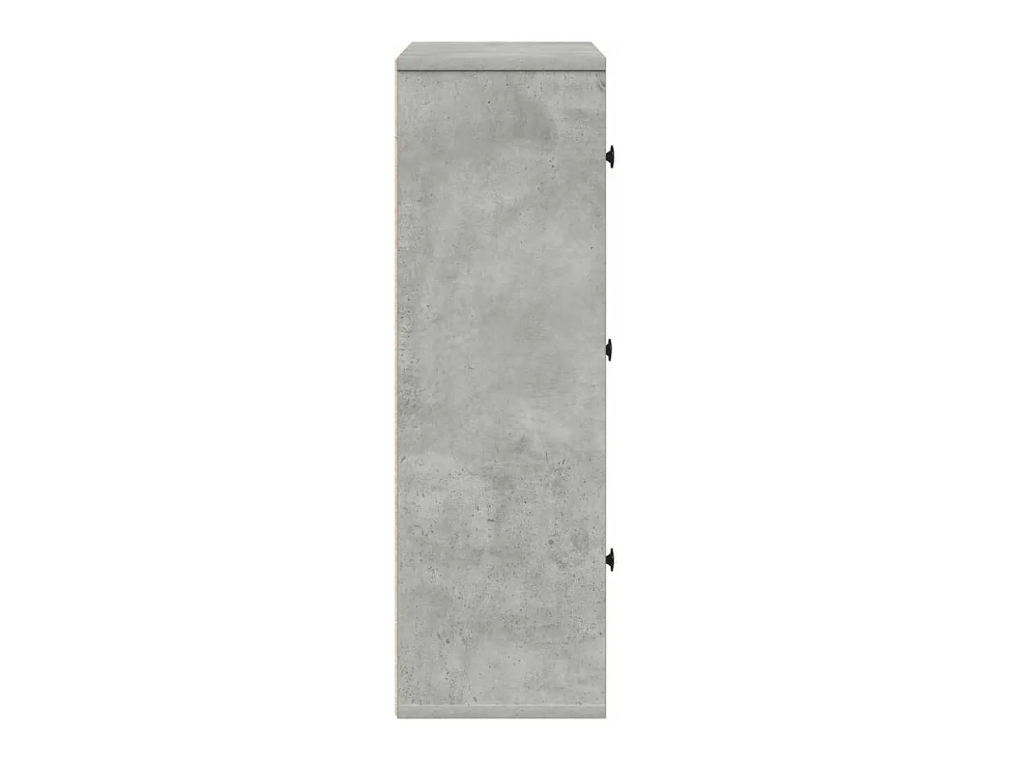 Estantería de madera de ingeniería gris hormigón 60x24x76,5 cm