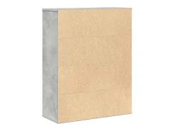 Estantería de madera de ingeniería gris hormigón 60x24x76,5 cm