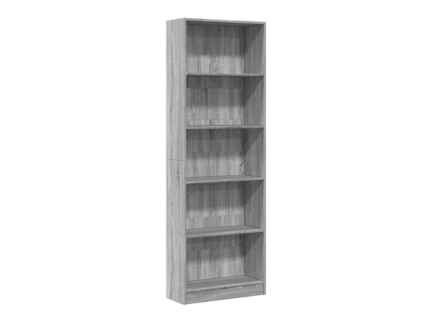 Estantería de madera de ingeniería gris Sonoma 60x24x176 cm