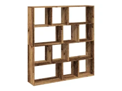 Estantería de madera de ingeniería envejecida 132x29x141,5 cm