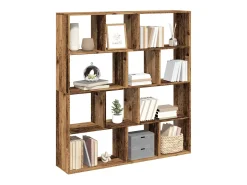 Estantería de madera de ingeniería envejecida 132x29x141,5 cm
