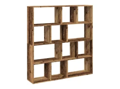 Estantería de madera de ingeniería envejecida 132x29x141,5 cm