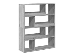 Estantería de madera de ingeniería gris Sonoma 100x33x125,5 cm