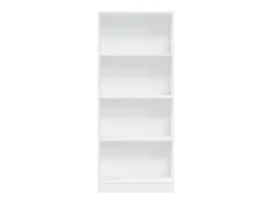 Estantería de madera de ingeniería blanca 60x24x143 cm