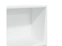 Estantería de madera de ingeniería blanca 60x24x143 cm