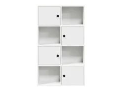 Estantería de madera de ingeniería blanca 60x24x101,5 cm