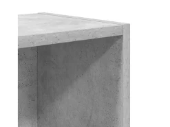 Estantería de madera de ingeniería gris hormigón 31x24x52 cm