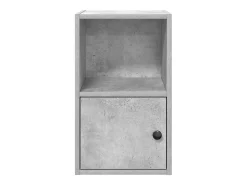 Estantería de madera de ingeniería gris hormigón 31x24x52 cm