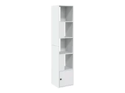Estantería de madera de ingeniería blanca 40x36x189 cm