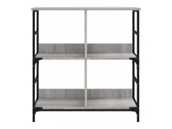 Estantería de madera de ingeniería gris Sonoma 78,5x33x82 cm