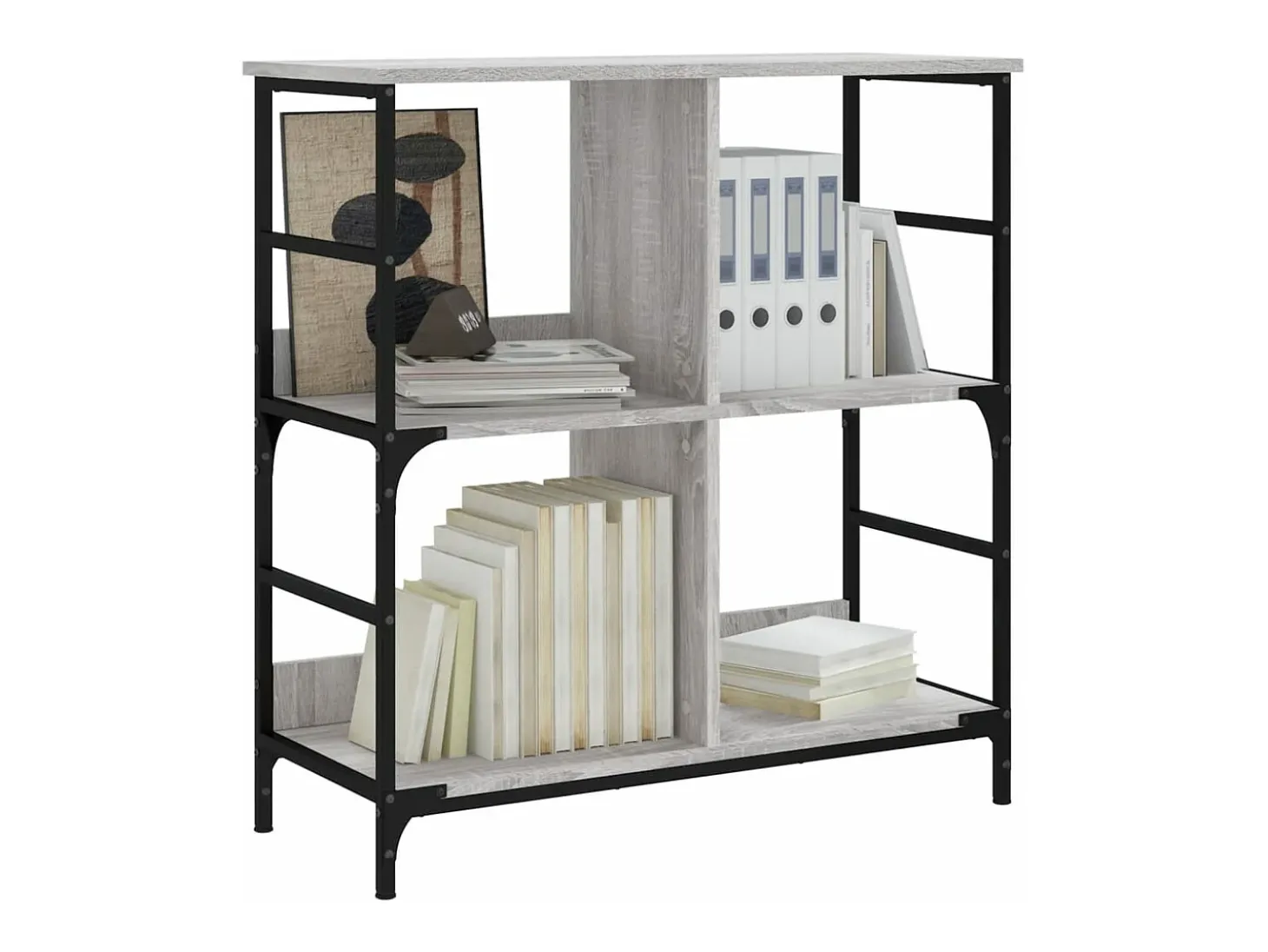 Estantería de madera de ingeniería gris Sonoma 78,5x33x82 cm