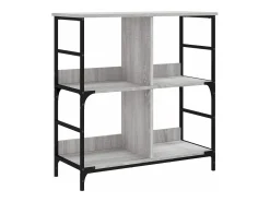 Estantería de madera de ingeniería gris Sonoma 78,5x33x82 cm