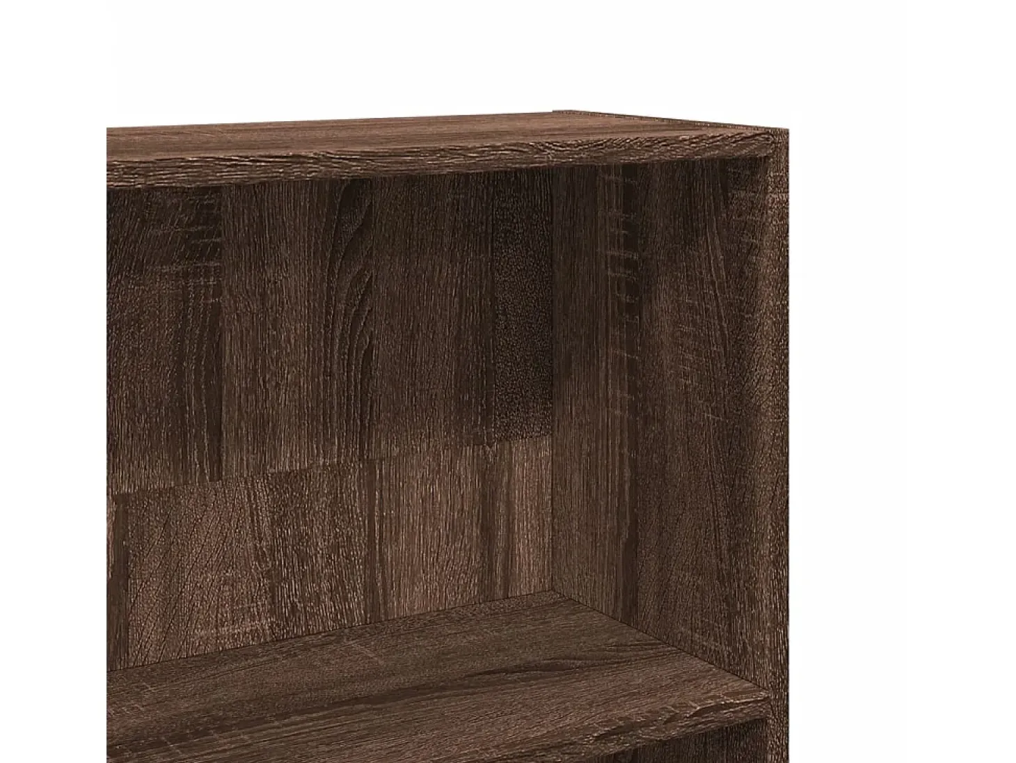 Estantería de madera de ingeniería marrón roble 80x24x143 cm