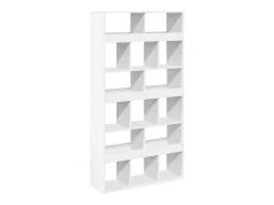 Estantería de madera de ingeniería blanca 100x33x187,5 cm