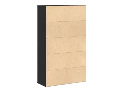 Estantería de madera de ingeniería roble negro 60x24x101,5 cm