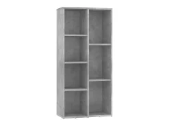 Estantería de madera de ingeniería gris 50x25x106 cm