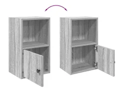 Estantería de madera de ingeniería gris sonoma 31x24x52 cm