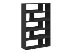 Estantería de madera de ingeniería negra 100x33x156,5 cm
