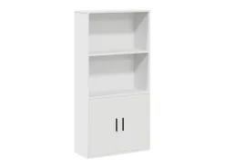 Estantería de madera de ingeniería blanca 60x24x120 cm