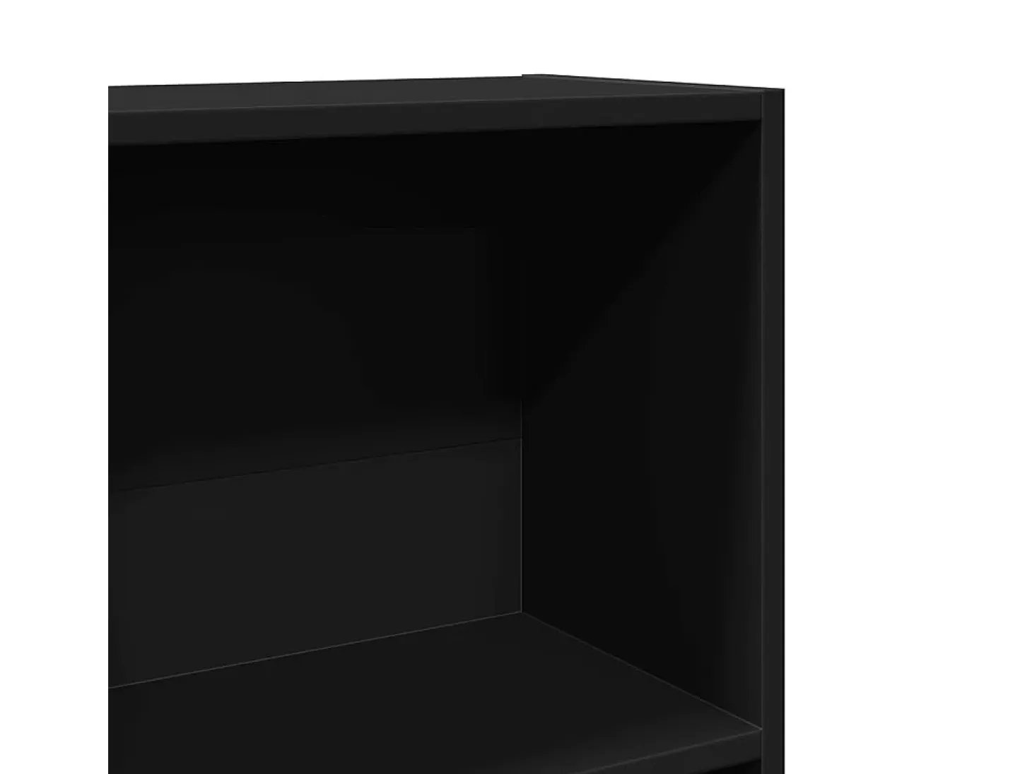 Estantería de madera de ingeniería negra 40x24x143 cm