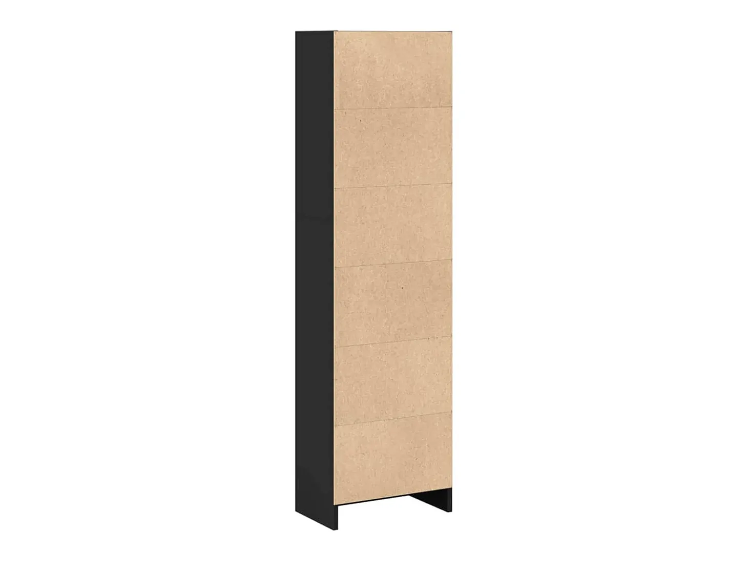 Estantería de madera de ingeniería negra 40x24x143 cm