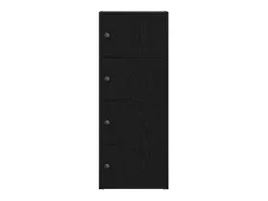 Estantería de madera de ingeniería roble negro 40x24x102 cm