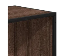 Estantería de madera de ingeniería marrón roble 60x35x139 cm