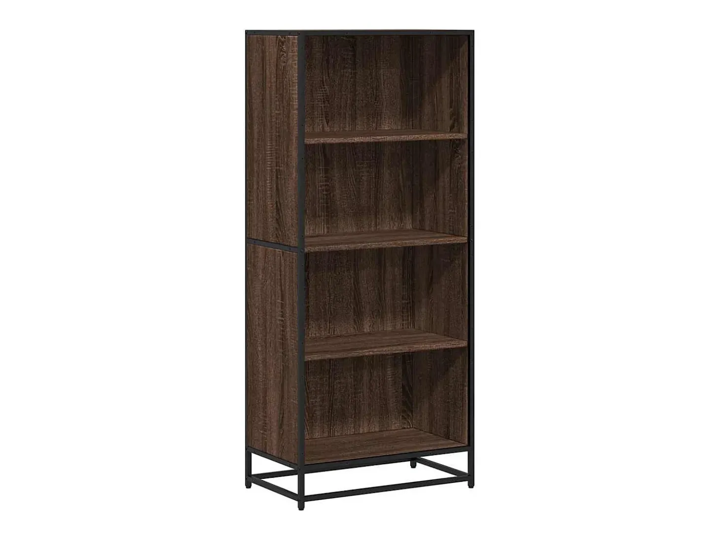Estantería de madera de ingeniería marrón roble 60x35x139 cm
