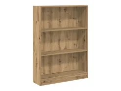 Estantería de madera de ingeniería roble artesanal 80x24x109 cm