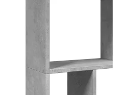 Estantería de madera de ingeniería gris hormigón 60x20x120 cm