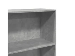 Estantería de madera de ingeniería gris hormigón 60x30x189 cm