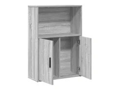 Estantería de madera de ingeniería gris sonoma 60x24x85 cm