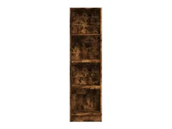 Estantería de madera de ingeniería roble ahumado 40x24x143 cm