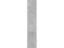 Estantería de madera de ingeniería gris hormigón 70x36x189 cm