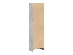 Estantería de madera de ingeniería gris hormigón 40x24x143 cm