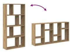 Estantería de madera de ingeniería roble artisian 60x20x120 cm