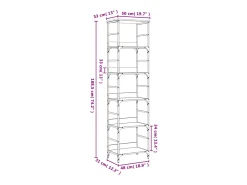 Estantería de madera ingeniería roble Sonoma 50x33x188,5 cm