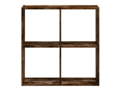 Estantería de madera ingeniería roble ahumado 68,5x32x68,5 cm