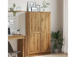 Estantería de madera ingeniería roble artisan 82,5x30,5x150 cm