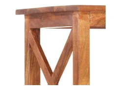 Estantería de madera maciza de acacia acabado miel 60x30x160 cm