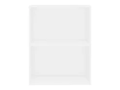 Estantería de 2niveles madera contrachapada blanca 60x30x76,5cm