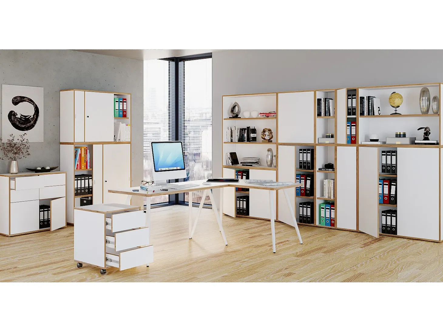 Estantería de oficina Salia 3px AN. 100 cm