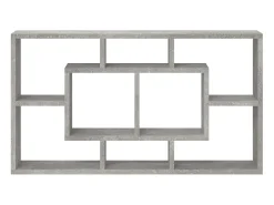 Estantería de pared con 8 compartimentos gris hormigón ES660751