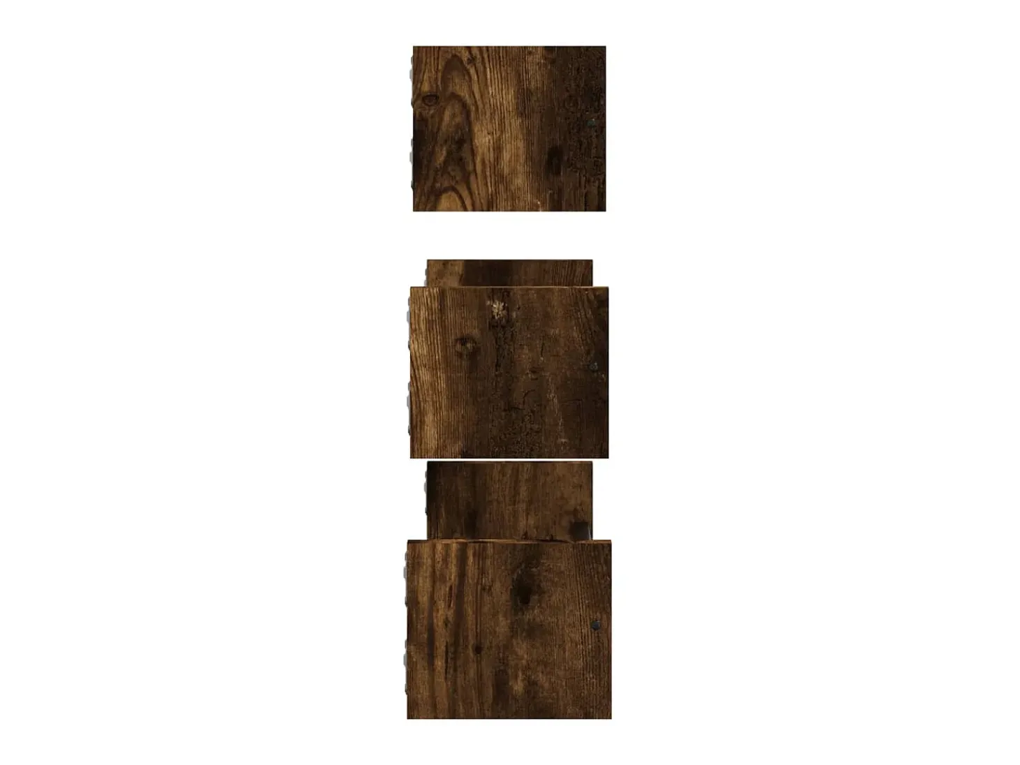 Estantería de pared con barras 3 piezas roble ahumado