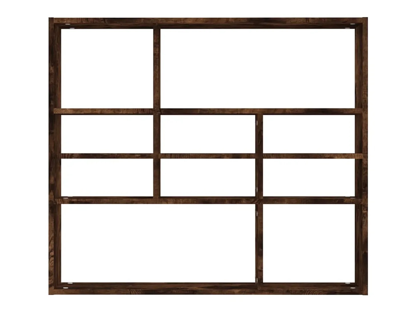Estantería de pared contrachapada roble ahumado 90x16x78 cm ES23327